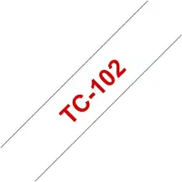 Brother TC-102 tape rood op transparant 12mm x 7,7m (origineel)