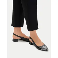 Tamaris Ballerina met riempjes grijs / lichtgrijs / zwart