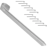 KOTARBAU 12 stuks Grondanker voor Trampoline, Verzinkt Staal, 430 mm, Zilver, Tentharingen, Bodemankers, voor Tuintrampoline, Trampoline Ankers