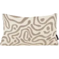 NOVÉE Sierkussen chenille flow crème | 30 x 50 cm | velvet/polyester