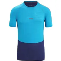 Icebreaker 125 ZoneKnit SS Crewe T-Shirt Heren Blauw – Merino Wol & TENCEL – Ademend, Sneldrogend & Geurbestendig Outdoor Shirt