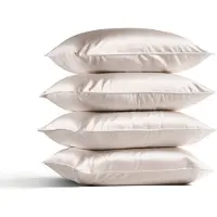 Silk Heaven 4x Zijden Kussensloop 60x70cm Ivoor Hotelsluiting 19 Momme - Kussensloop set - Luxe Silk Kussensloop 100% moerbei zijde - Zijde kussensloop - - 60x70cm (standaard) / Hotelsluiting