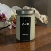 Bam Zwarte Orchidee Geurkaars – Basic Large Collection – 100 Branduren – 440g – Glas – Zonnebloemwas – Vegan – Handgemaakt in België