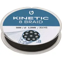 Kinetic Cyber 8 Braided Line 300 M Zwart 0.260 mm
