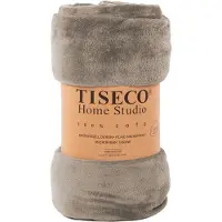 Tiseco Plaid Home Studio Cosy Taupe-240 x 220 cm