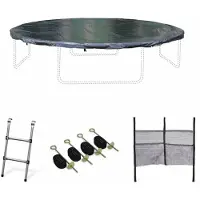 Sweeek - Accessoireset voor trampoline met een diameter van 250 tot 490 cm