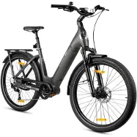 TTGO Z5 Elektrische Fiets - 250W MiddenMotor - 36V18Ah Accu - 27.5 Inch Banden - Max Snelheid 25km/u - Max Bereik 110-130km - Shimano 9 Versnellingen - Grijs