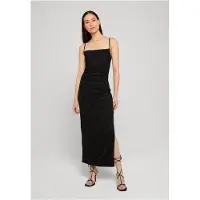 Urban Classics Maxi-jurk - Ladies Stretch Lace Dress - XS tot XL - voor Vrouwen - zwart | Maat L