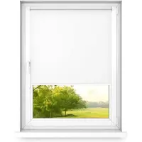 Time4blinds mini rollo basic - Rolgordijn - Niet-invasief - Raamrolgordijn binnen zonder boren - Niet-invasieve handgrepen - Dimmen rollo - 900x2500mm Klassiek Wit - Bediening aan de Rechterkant