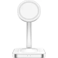 Force Power , 2-in-1 draadloze oplader, compatibel met MagSafe, 15W, wit