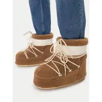 Moon Boot - Après-skischoenen - Icon Low Fleece Camel voor Unisex - Maat 33-35 - Bruin