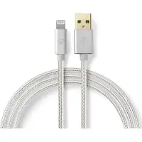 Nedis Premium 8-pins Lightning naar USB-A kabel - USB2.0 - tot 3A / aluminium - 3 meter