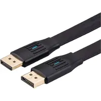 Value 11.99.5864 DisplayPort-kabel DisplayPort Aansluitkabel DisplayPort-stekker, DisplayPort-stekker 5 m Zwart Plat