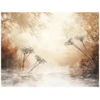 WALLARENA - Fotobehang - 350x250 cm - Boho beige bomen bos fotobehang voor slaapkamer en woonkamer