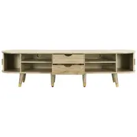 STILVORA TV-Meubel - TV-Kast Met Schuifdeuren En Opbergruimte - Kabelmanagement - Gouden Accenten Voor Woonkamer - MDF - 175x38x45 cm - Eiken