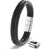 SERASAR Armband Cadeau voor Hem [Double] - Zilver 23cm - Huwelijksgeschenken voor Mannen