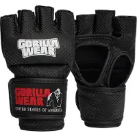 Gorilla wear Berea MMA Handschoenen (Zonder Duim) - Zwart/Wit - L/XL