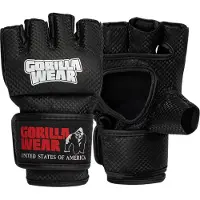 Gorilla wear Manton MMA Handschoenen (Met Duim) - Zwart/Wit - L/XL
