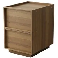 OKWISH Nachtkastje - Minimalistisch Design Met Greeploze Lades - Voor Slaapkamer En Woonkamer - MDF Eikenlook - 38×48×55 Cm