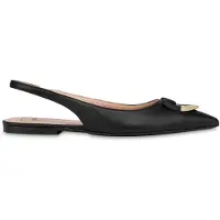 Moschino Nappa Leather Slingback Ballet Flats Black Size: 38 | Ballerina Shoes Outlet | Dames | Zwart