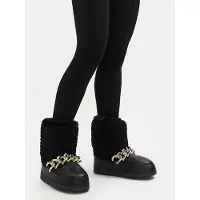Love Moschino Heart Chain Snow Boots Black Maat: 37-38 | Laarzen Outlet | Dames | Zwart