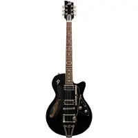 Duesenberg Starplayer TV Deep Black semi-akoestische gitaar met koffer