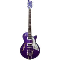 Duesenberg Starplayer TV Galaxy Purple Burst semi-akoestische gitaar met koffer
