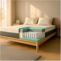 THE WHITE STONE Matras 90x200 Pocketveren en Memory Foam Hoog 25 cm 90x200 cm