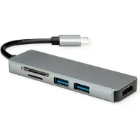 Roline Dockingstation USB Type C, 4K HDMI, USB 3.2 Gen 1, SD/MicroSD