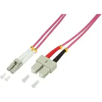 Logilink FP4LS15 Glasvezel Optische vezel Aansluitkabel 50/125 µ Multimode OM4 15.00 m