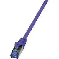 Logilink CQ309VS RJ45 Netwerkkabel, patchkabel CAT 6A S/FTP 10.00 m Violet Vlambestendig, Halogeenvrij, Snagless 1 stuk(s)