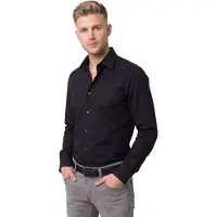 HUGO BOSS Zwart overhemd slim fit H-HANK
