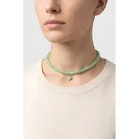 Purelei Sundial Shell Jade Kette Silver Maat: OS | Kettingen Outlet | Dames | Grijs