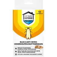 KB Home Defense - Kledingmotten Ringen - Cederhout - 4 stuks