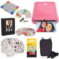 Kodak Step Instant Photo Printer met Bluetooth/NFC, ZINK Technologie & App voor iOS & Android (Roze) Geschenkbundel