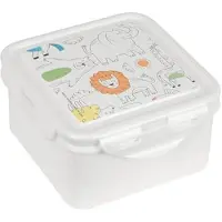 Safta Lunchdoos - - VOORSCHOOL ZOO - Beige - 13 x 13 x 7,5 cm - Duurzaam