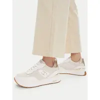 Liu Jo Dames Maxi Wonder 97 wit leren sportschoenen (40), Leer, 1 tot 3 cm, Veters, Casual BA6005PX80601111