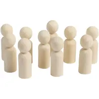 Eduplay houten poppetjes speelgoed set - grote houten figuren 10 stuks.