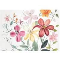 WALLARENA - Fotobehang - 250x175 cm - fotobehang voor meisjes met kleurrijke bloemen van vliesbehang