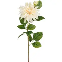 Mica Decorations Kunstbloem Dahlia Artistic - H74 cm - creme wit - kunststof - stelen kunstbloemen - boeket - bloemetjes