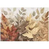 WALLARENA - Fotobehang - 200x140 cm - Fototapete met herfstbladeren in bruin voor slaapkamer en salon, vliesbehang