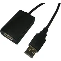 Logilink USB 2.0 Repeater, 5 m aktieve verlenging, Zwart