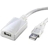 Value USB 2.0 verlenging, 1 poort, wit, 5 m
