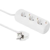 Microconnect 3-Way - Coupe-circuit - entrée : alimentation - connecteurs de sortie : 3 - 1.8 m cordon - blanc