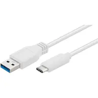 Microconnect USB3.1CA1W, 1 meter, USB-A, USB-C, USB 3.2 Gen 1 (3.1 Gen 1), wit