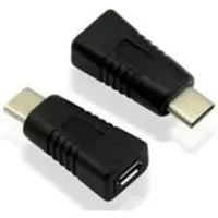 Value USB 2.0 Adapter, Type C - MicroB, Zwart/Blauw, OTG