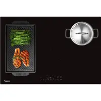 Kitchenbrothers Inductie Kookplaat - Inbouw Inductieplaat - 80 cm - 1 Flexzone + 3 Zones - 1 en 2 Fase - Zwart
