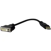 VivoLink DisplayPort naar DVI 24+1 kabel - - 1,5m - Ondersteuning voor 4K - Connectors met geribbelde schroeven