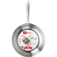 Livoo Brigade - 28 cm stainless steel frying pan - - MEP159 - Triply stainless steel - Suitable for all hobs including induction - France
