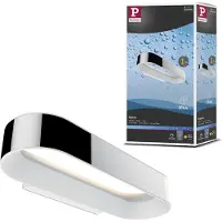 Paulmann Wandlamp Agena, dimbaar, chroom / zilver, Badkamer, Aluminium, Modern, Wandlamp